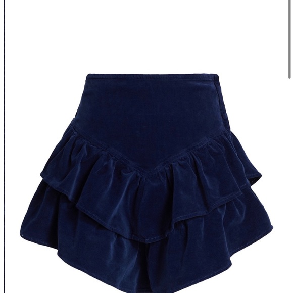 Beautiful flirty corduroy navy blue mini skirt - Picture 1 of 2